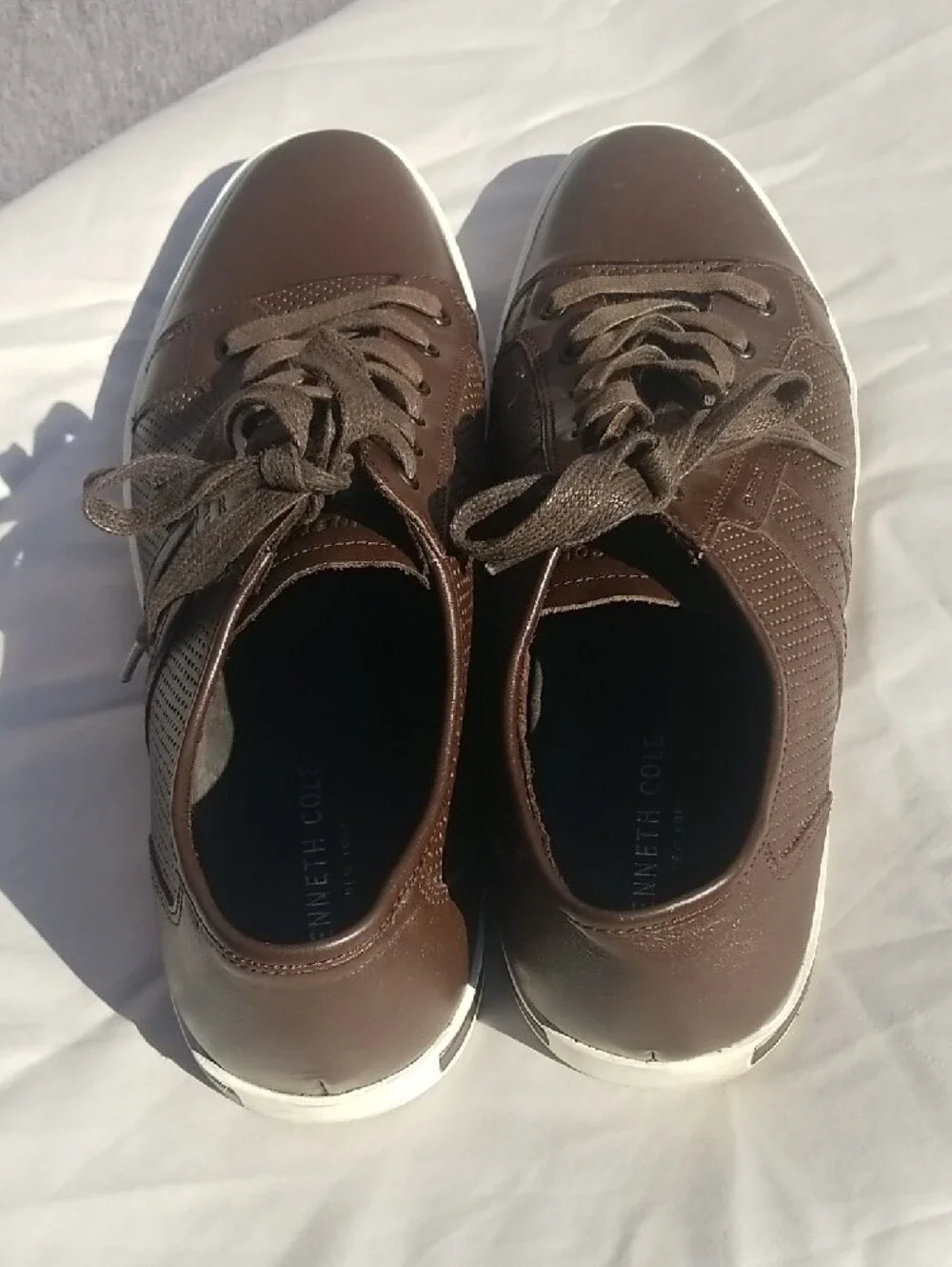 Kenneth Cole Right On Cue Men's Brown Casual Lace-Up Sneakers